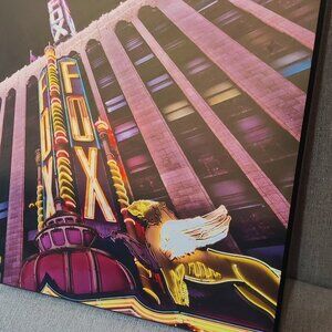 Fox Theatre Bldg. Detroit MI. Marquee Artwork, by Metro D Evious, Sooney Kadouh